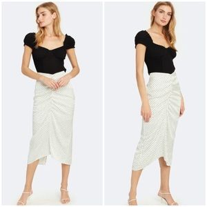 Birgitte Herskind Alexis Draped Midi Skirt Dots